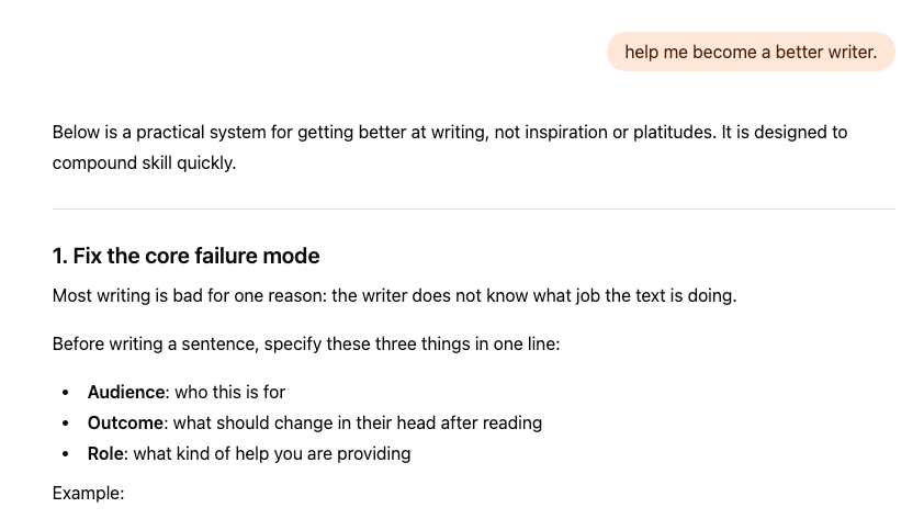 ChatGPT's generic writing improvement plan